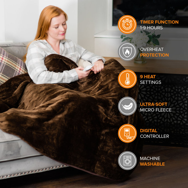 LIVIVO Heated Electric Blanket Wayfair.co.uk